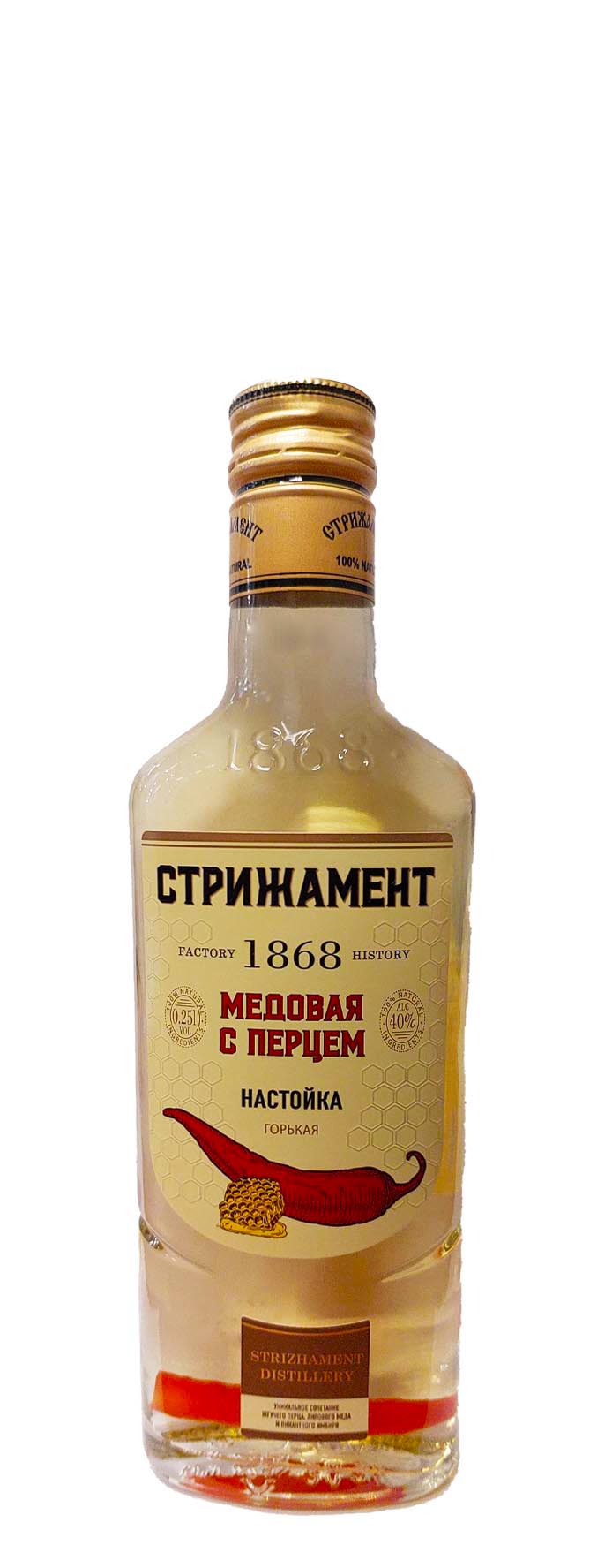 Настойка «Стрижамент Медовая с перцем» 0.25